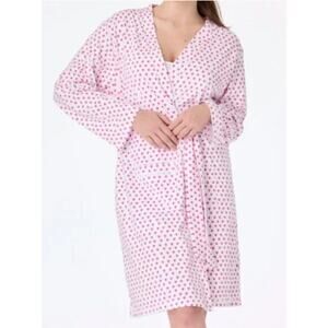 Roller Rabbit white hearts cotton robe